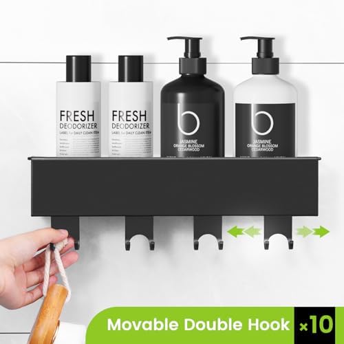 LUXEAR 5 Pack Adhesive Shower Caddy Organizer