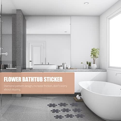 Garneck 60pcs Flower Shaped Nonslip Shower Stickers 1