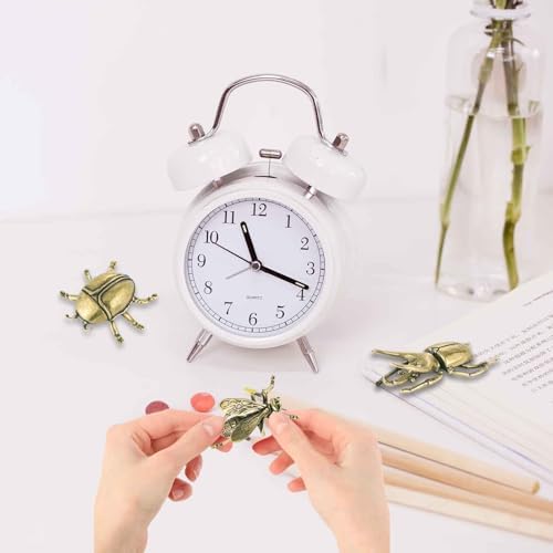SnowOwl Brass Insect Figurine Set 3PC Gold Beetle Bee Decor