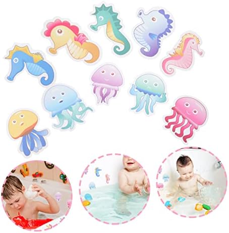 Ciieeo 10pcs Anti Slip Bathtub Stickers with Cartoon Designs