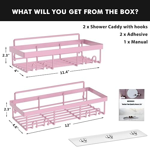 Moforoco Shower Caddy Organizer with Hooks