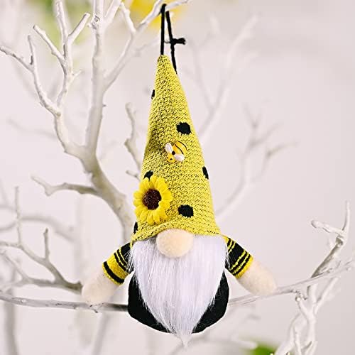 Mini Plush Sunflower Gnome Desk Statue Decor