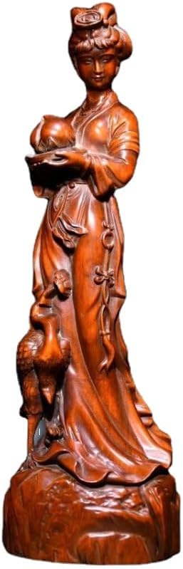 LimpaC Handcrafted Boxwood Ma Gu Longevity Statue