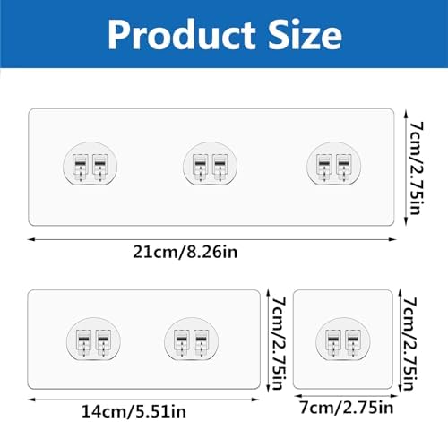14-Pack Adhesive Shower Caddy Hooks No Drilling