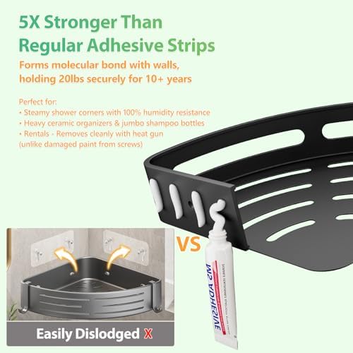 Geobella Adhesive Shower Corner Caddy 2-Pack