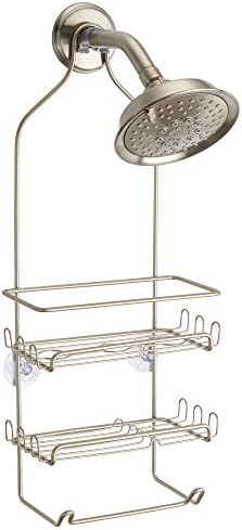 InterDesign Milo Metal Wire Shower Caddy Satin Silver