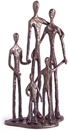 Danya B Family of Five Bronze Sculpture with Velveteen Base