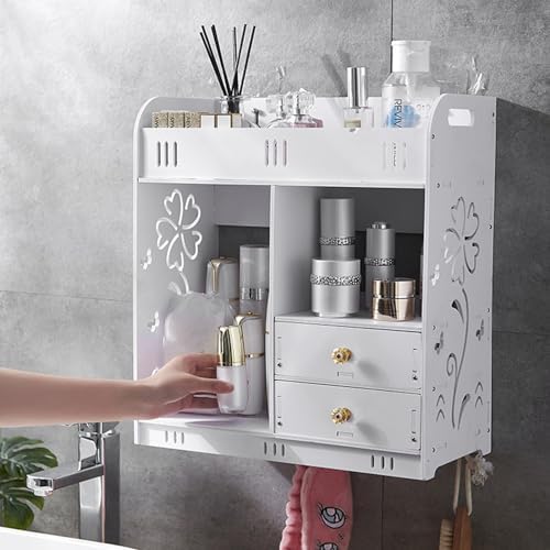 ILWorkTLs Bathroom Wall Cabinet with Drawer White