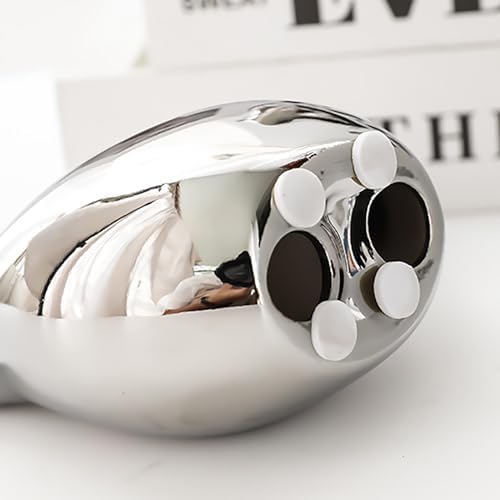 Silver Plated Ceramic Bird Statues for Home Decor
