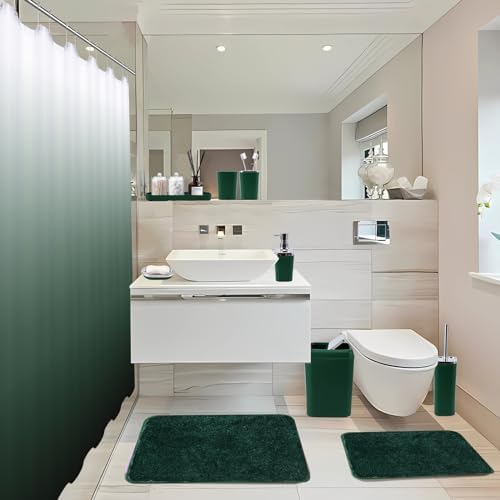 XLHOMO Dark Green Bathroom Accessory Set 24PC 1