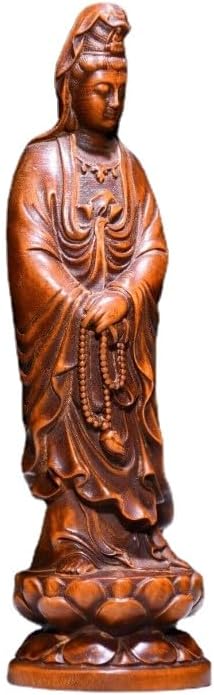 LimpaC Handmade Boxwood Guanyin Statue