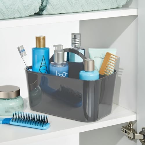 mDesign Dark Gray Shower Caddy with Handle