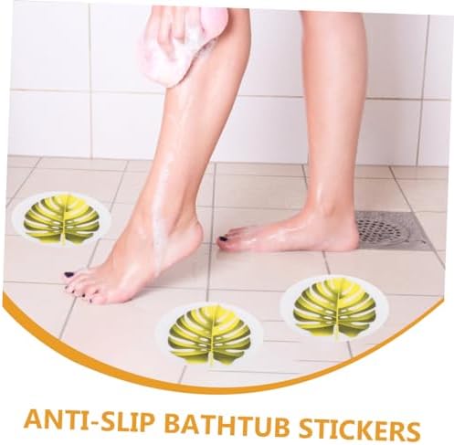 1 Set Leaf Bathtub Stickers Non-Slip Decals for Safety and Fun