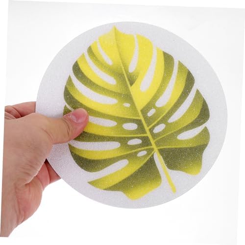 Zerodeko 1 Set Non-Slip Bathtub Stickers Leaf Pattern