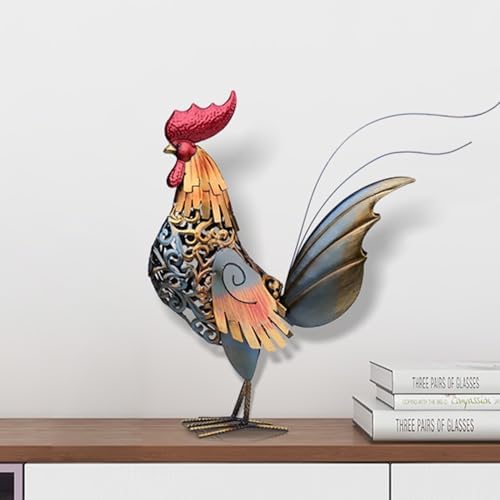 Too Arts Metal Carved Rooster Home Decor Sculpture