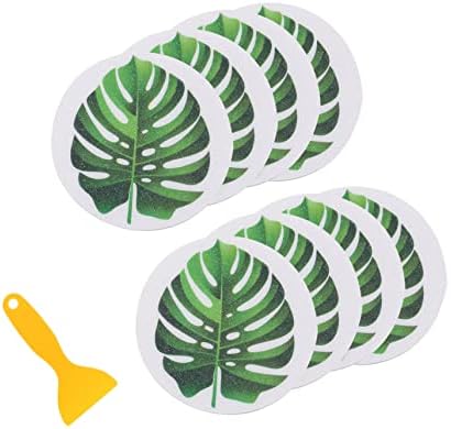 1 Set Non-Slip Tropical Leaf Bathtub Stickers