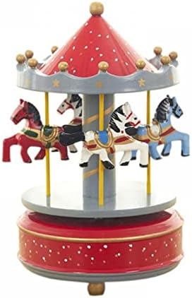 Merry-Go-Round Music Box Sculpture for Home Decor