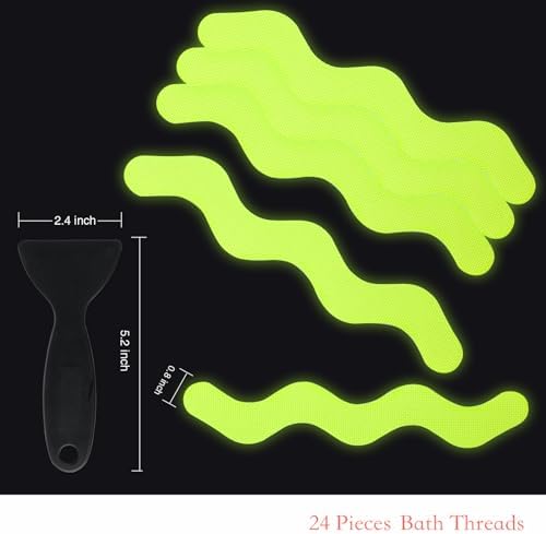 Anti-Slip Shower Stickers 24 PCS for Bathtub and Stairs