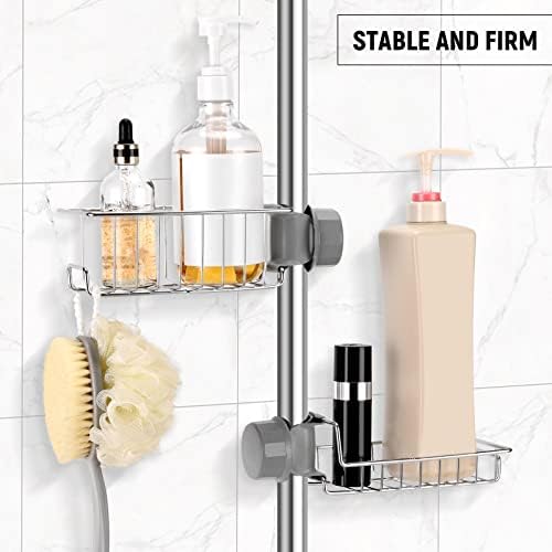 Buoluty Clawfoot Tub Caddy - Stainless Steel Shower Shelves Soap Caddy