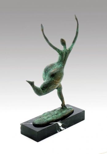 Modern Art Figure - Abstract Bronze Running Woman Sculpture