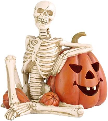 National Tree Company Skeleton and Jack O Lantern Halloween Decoration