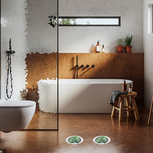 1set Leaf Bathtub Stickers Non-Slip Safety Decals