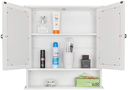Kcelarec Wall Mounted Medicine Cabinet with Mirror 1