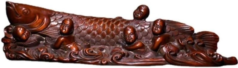 Handcrafted Boxwood Bamboo Meditating Statue