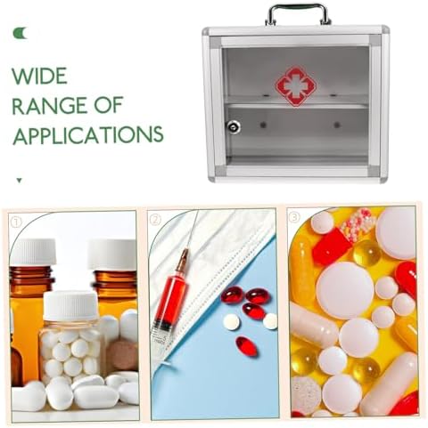 Alipis Transparent Wall Mount First Aid Cabinet