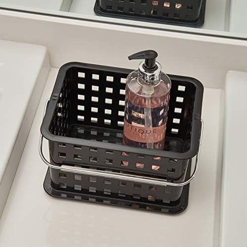 iDesign Spa Plastic Storage Shower Basket - Black