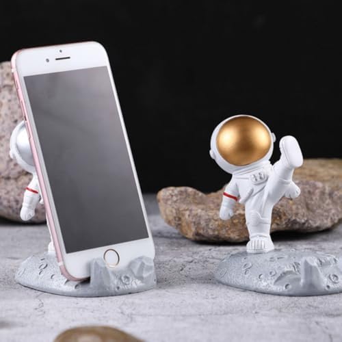 Nudsfuii Astronaut Cell Phone Stand Resin Statue