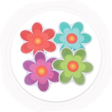 ABOOFAN 4Pcs Non Slip Bathtub Stickers with Flower Design