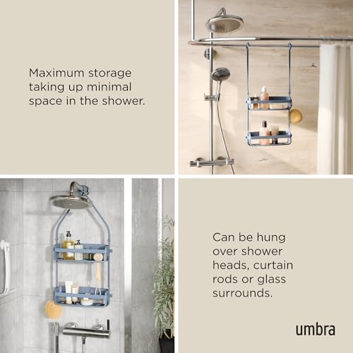 Umbra Flex Shower Caddy Slate Blue 1