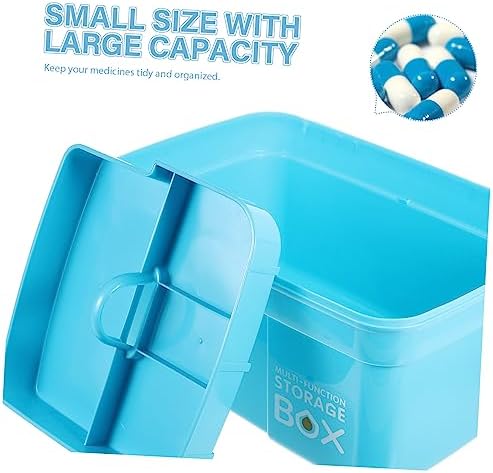 Vaguelly Portable Medicine Cabinet with Handle for Home Travel