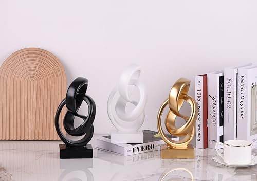 Modern Abstract Knot Sculpture Mobius Inspired Resin Decor