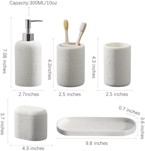 Haocoott 5PCS Modern Bathroom Accessory Set