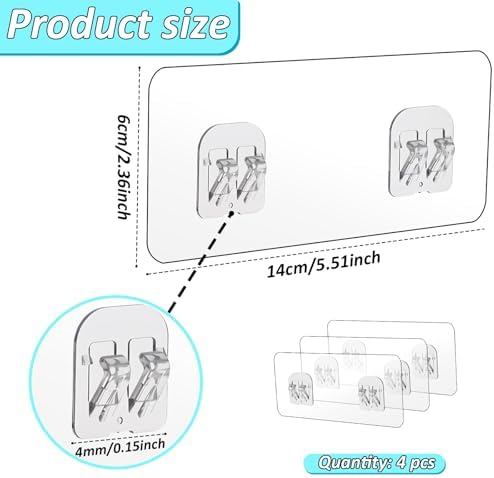 cobee 8 Pcs Shower Caddy Adhesive Hooks 1