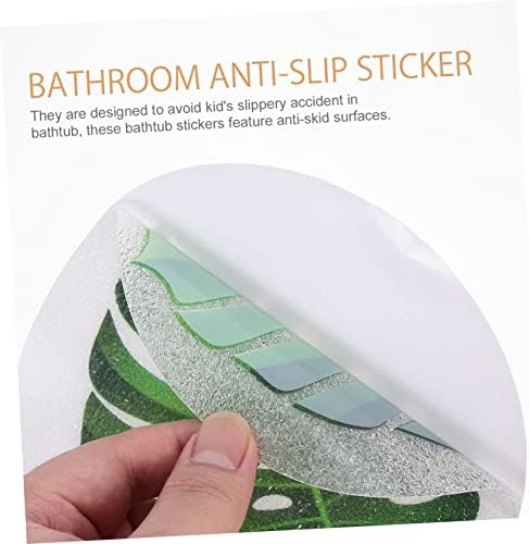 1 Set Non-Slip Tropical Leaf Bathtub Stickers