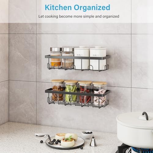 Bridgify Shower Shelves 2-Pack Black