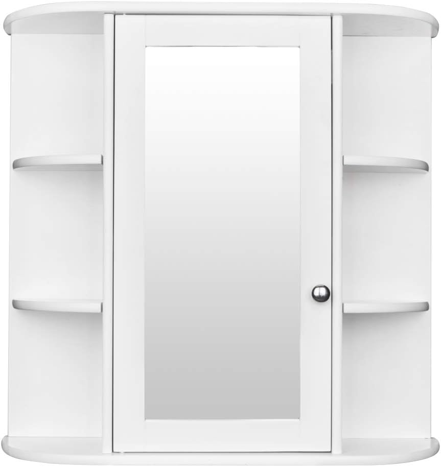 Volowoo Wall Mounted Mirror Cabinet with 3-Tier Storage
