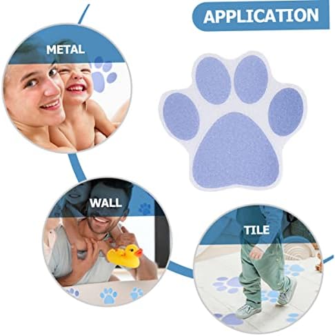 VOSAREA 10Pcs Dog Paw Print Non-Slip Bath Tub Stickers