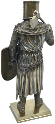 Generic Medieval Knight Axeman Statue Cold Cast Bronze Resin Figure 1240 Inche