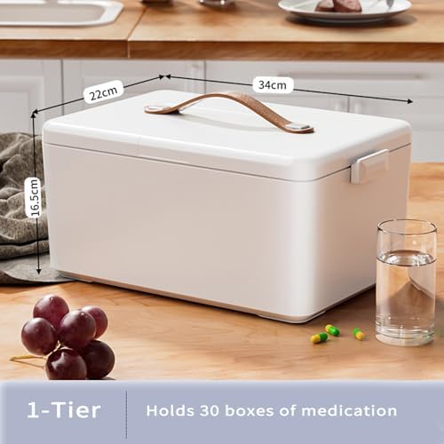 JWShang Medicine Cabinet with Leather Handle