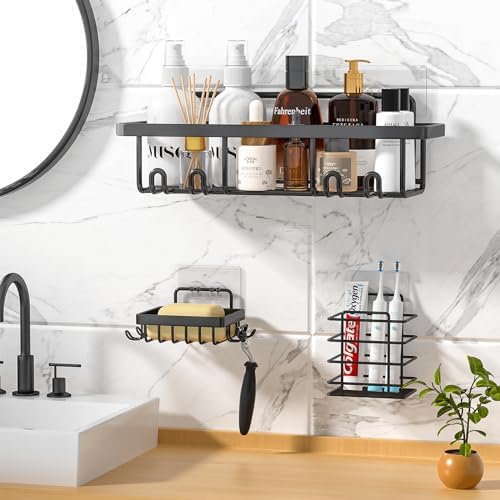 oyenbboi 6-Pack Shower Caddy Organizer Adhesive No Drill Rustproof