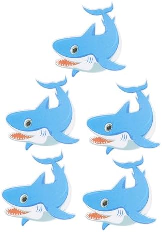Ciieeo Anti Slip Tub Stickers 5pcs Shark Design