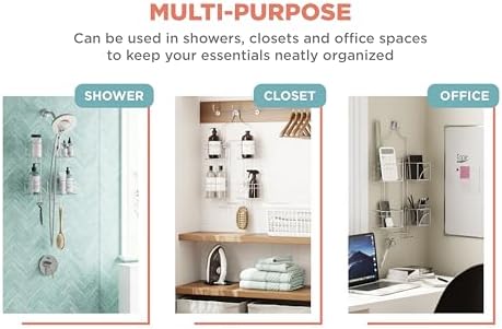 Zenna Home Chrome Expandable Over-The-Shower Caddy