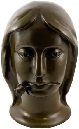 Kunst Ambiente Bronze Girl with Rose Statue
