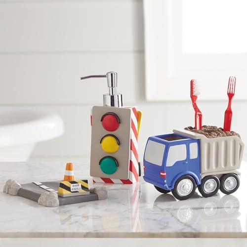 Dream FACTORY Trains and Trucks Bathroom Accessories Set