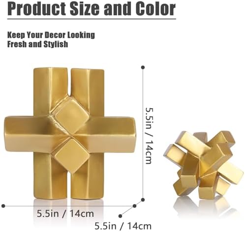 XMGZQ Gold Knot Sculpture Coffee Table Decor