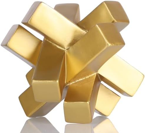 XMGZQ Gold Knot Sculpture Coffee Table Decor